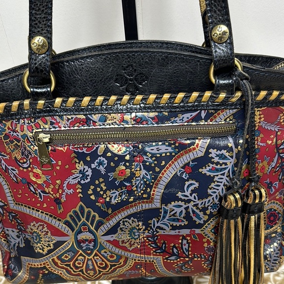 Elegant Black and Red Patterned Women's Bag - Picture 3 of 16